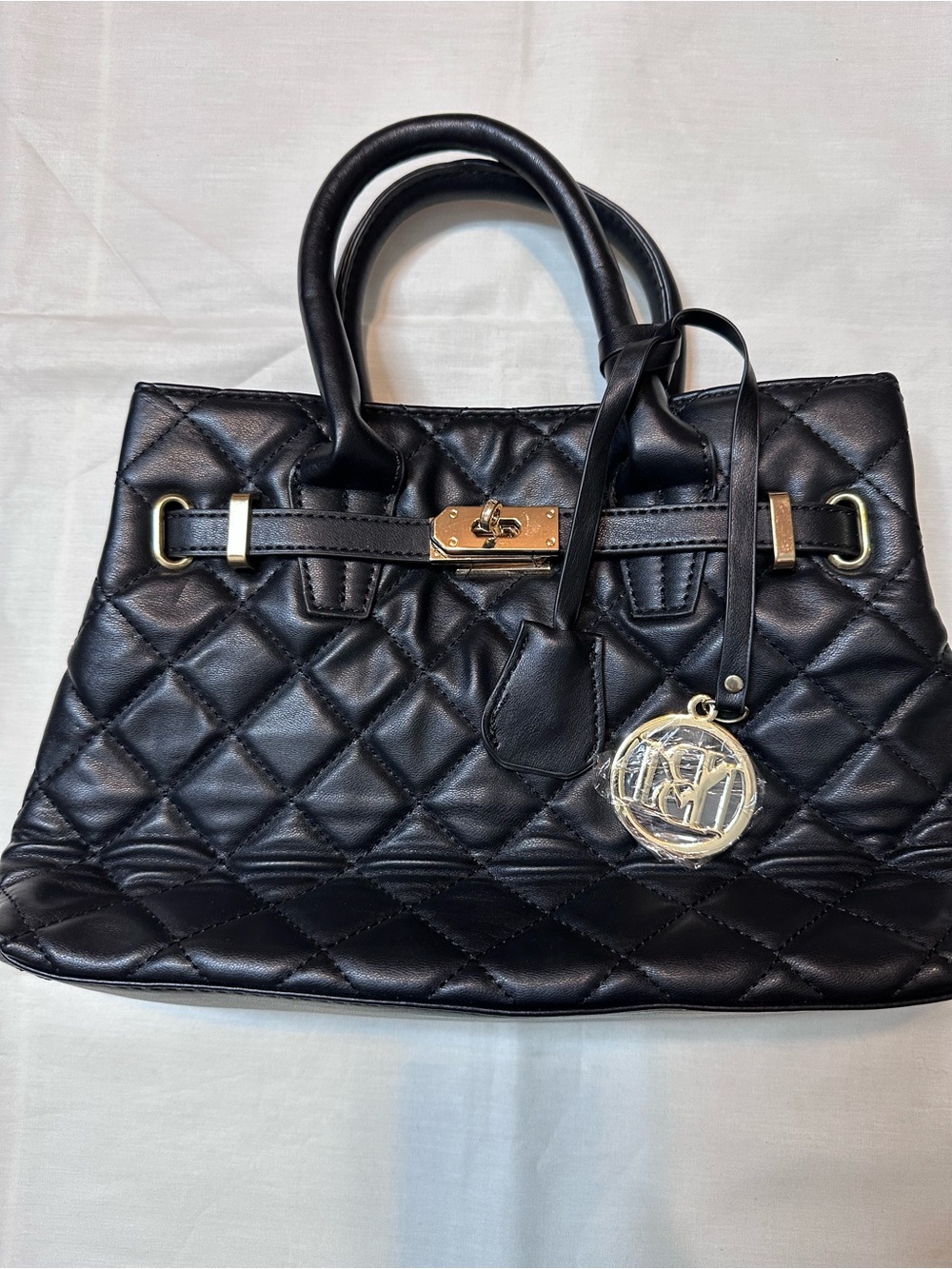 Studio Badgley Mischka Quilted Satchel Handbag